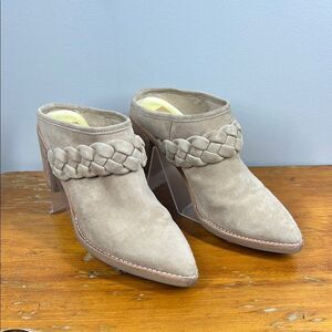 Dolce Vita Tan Braided Mules Classic Suede Design